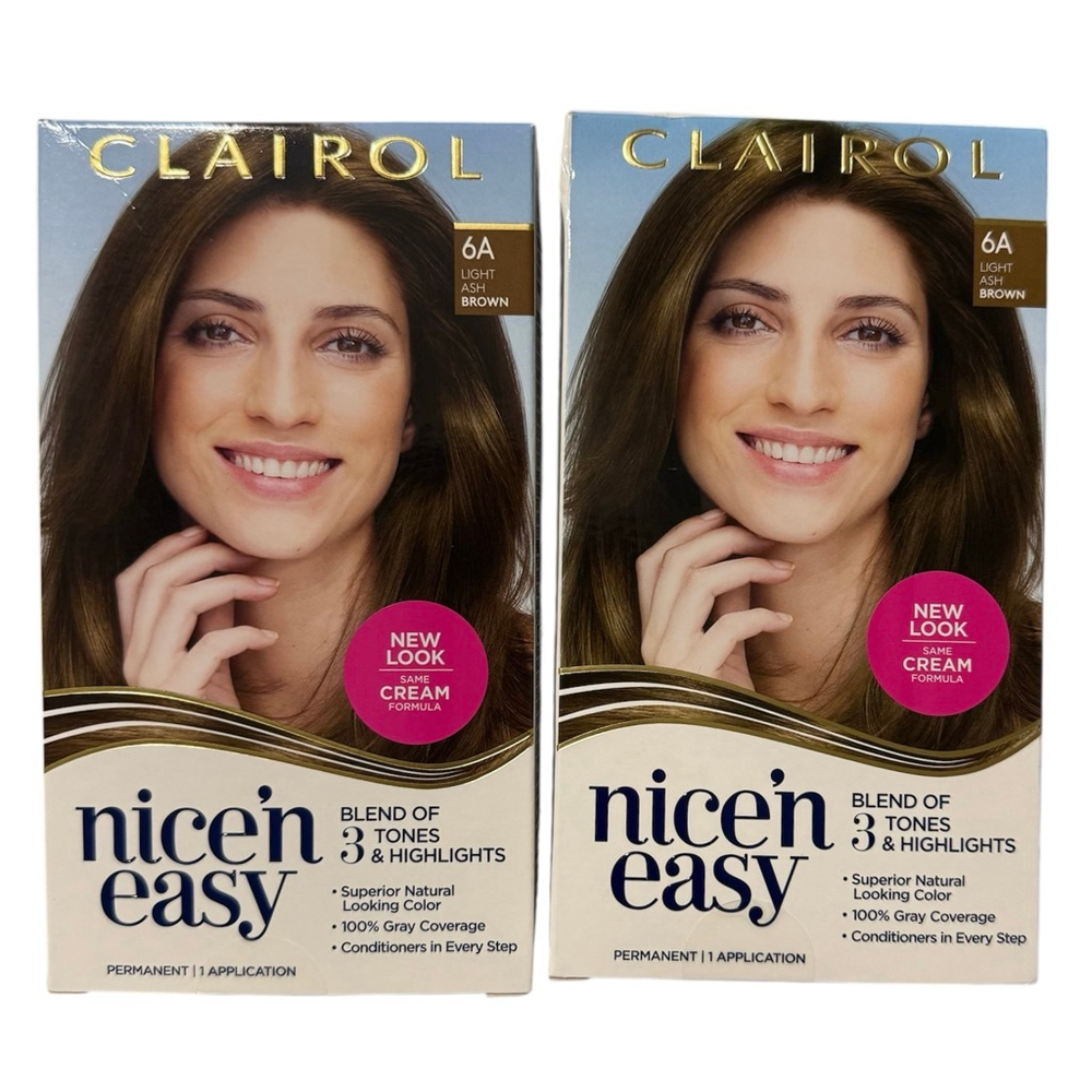 New Clairol Nice'n Easy 6A Light Ash Brown Hair Color Sealed